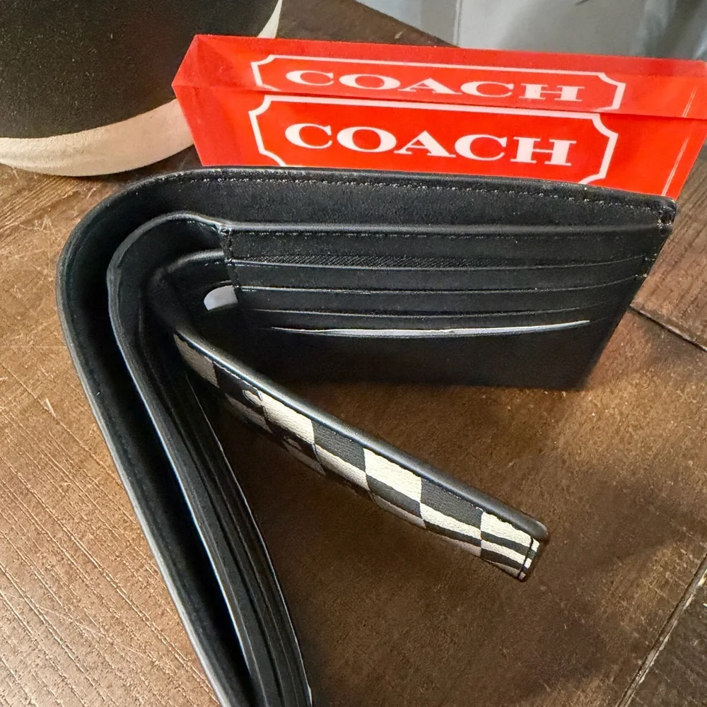 Coach 3 in 1 Checkered Print Wallet (NWT) - Picture 7 of 10